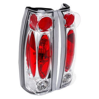 Spec-D® - Driver and Passenger Side Chrome/Red Euro Tail Lights