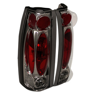 Spec-D® - Driver and Passenger Side Chrome Red/Smoke Euro Tail Lights