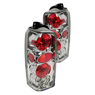 Spec-D® - Driver and Passenger Side Chrome/Red Euro Tail Lights