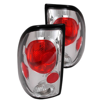 Spec-D® - Driver and Passenger Side Chrome/Red Euro Tail Lights