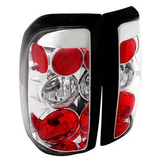 Spec-D® - Driver and Passenger Side Chrome/Red Euro Tail Lights