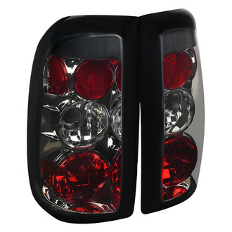 Spec-D® - Driver and Passenger Side Chrome Red/Smoke Euro Tail Lights
