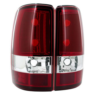 Spec-D® - Driver and Passenger Side Chrome/Red Euro Tail Lights