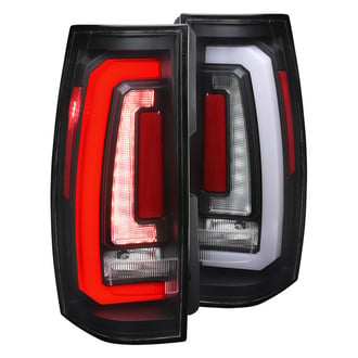 Spec-D® - Driver and Passenger Side Matte Black Sequential Fiber Optic LED Tail Lights