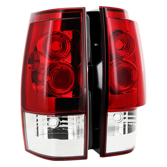 Spec-D® - Driver and Passenger Side Chrome/Red Euro Tail Lights