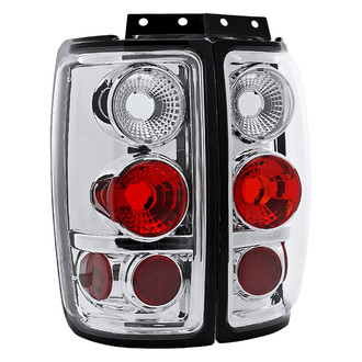 Spec-D® - Driver and Passenger Side Chrome/Red Euro Tail Lights
