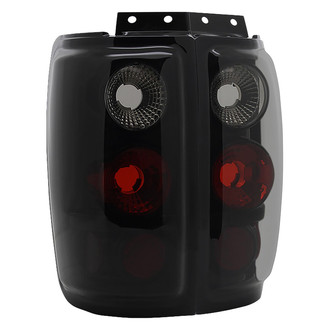 Spec-D® - Driver and Passenger Side Gloss Black Red/Smoke Euro Tail Lights