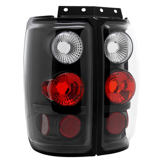 Spec-D® - Driver and Passenger Side Black/Red Euro Tail Lights