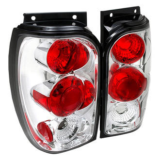 Spec-D® - Driver and Passenger Side Chrome/Red Euro Tail Lights