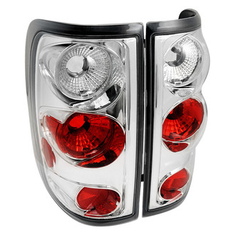 Spec-D® - Driver and Passenger Side Chrome/Red Euro Tail Lights