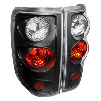 Spec-D® - Driver and Passenger Side Matte Black Euro Tail Lights