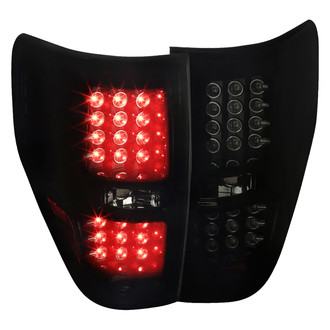 Spec-D® - Driver and Passenger Side Gloss Black/Smoke LED Tail Lights