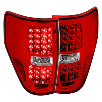 Spec-D® - Driver and Passenger Side Chrome/Red LED Tail Lights