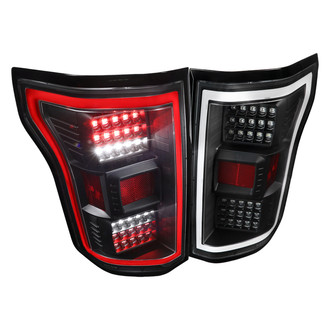 Spec-D® - Driver and Passenger Side Black Fiber Optic LED Tail Lights