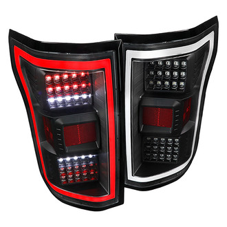 Spec-D® - Driver and Passenger Side Black Fiber Optic LED Tail Lights