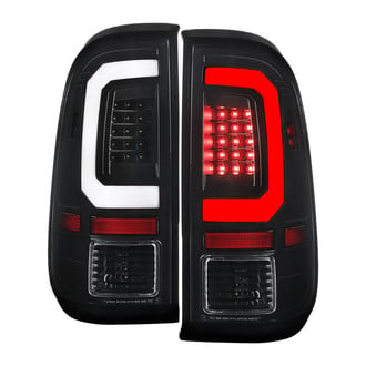 Spec-D® - C-Bar Driver and Passenger Side Black Sequential Fiber Optic LED Tail Lights