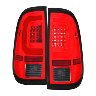 Spec-D® - C-Bar Driver and Passenger Side Chrome Sequential Fiber Optic LED Tail Lights