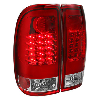Spec-D® - Driver and Passenger Side Chrome/Red LED Tail Lights