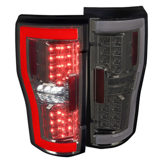 Spec-D® - Driver and Passenger Side Chrome/Smoke Fiber Optic LED Tail Lights