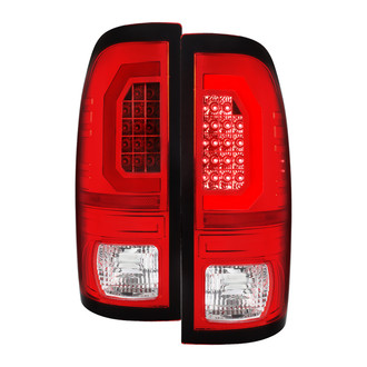 Spec-D® - C-Bar Driver and Passenger Side Chrome Sequential Fiber Optic LED Tail Lights