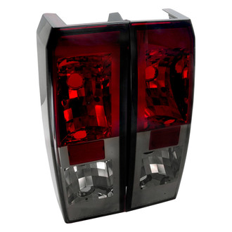 Spec-D® - Driver and Passenger Side Chrome Red/Smoke Euro Tail Lights