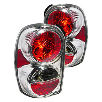 Spec-D® - Driver and Passenger Side Chrome/Red Euro Tail Lights