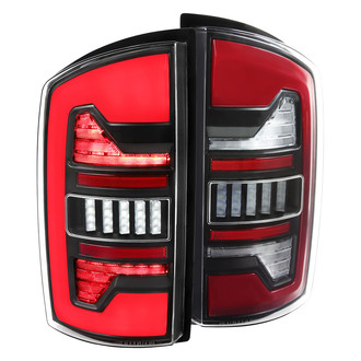 Spec-D® - Driver and Passenger Side Matte Black Fiber Optic LED Tail Lights