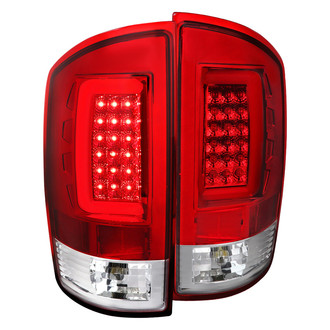 Spec-D® - Driver and Passenger Side Chrome/Red LED Tail Lights