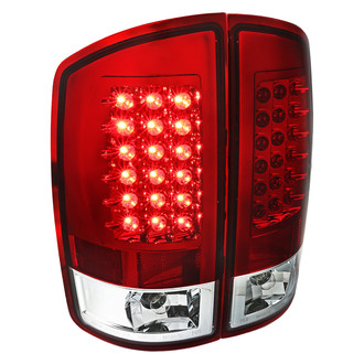 Spec-D® - Driver and Passenger Side Chrome/Red LED Tail Lights