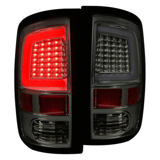Spec-D® - Driver and Passenger Side Chrome/Smoke Fiber Optic LED Tail Lights