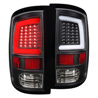 Spec-D® - Driver and Passenger Side Matte Black Fiber Optic LED Tail Lights