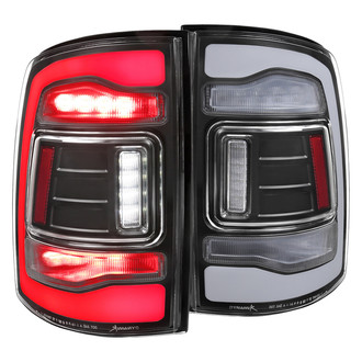 Spec-D® - Driver and Passenger Side Black Sequential Fiber Optic LED Tail Lights