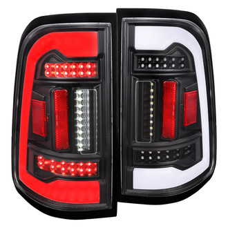 Spec-D® - Driver and Passenger Side Matte Black Fiber Optic LED Tail Lights