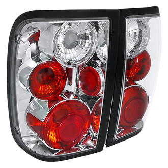 Spec-D® - Driver and Passenger Side Chrome/Red Euro Tail Lights