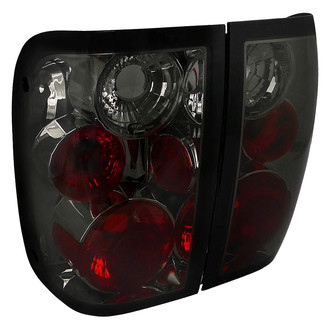 Spec-D® - Driver and Passenger Side Chrome Red/Smoke Euro Tail Lights