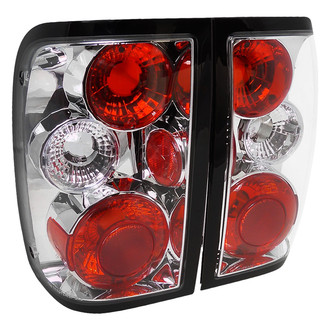 Spec-D® - Driver and Passenger Side Chrome/Red Euro Tail Lights
