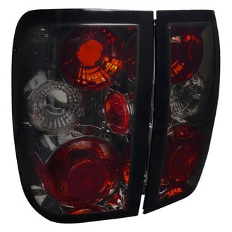 Spec-D® - Driver and Passenger Side Chrome Red/Smoke Euro Tail Lights