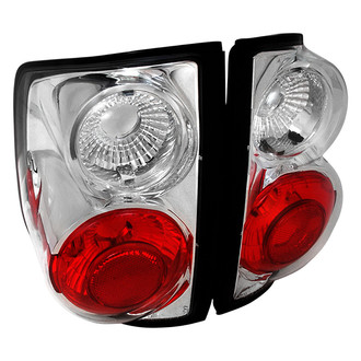 Spec-D® LT-S1094-TM - Driver and Passenger Side Chrome/Red Euro Tail Lights