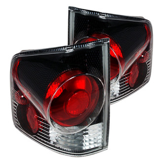 Spec-D® - Driver and Passenger Side Carbon Fiber/Red Euro Tail Lights