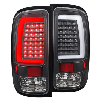 Spec-D® - Driver and Passenger Side Matte Black Fiber Optic LED Tail Lights