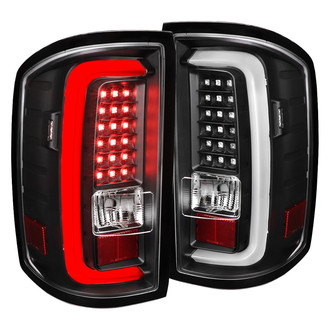 Spec-D® - Driver and Passenger Side Black Fiber Optic LED Tail Lights