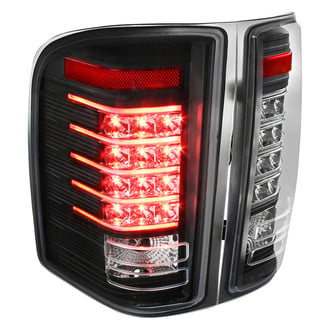 Spec-D® - Driver and Passenger Side Black Fiber Optic LED Tail Lights
