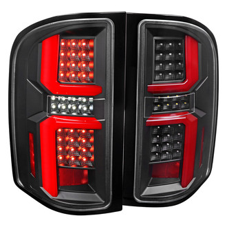 Spec-D® - Driver and Passenger Side Black Fiber Optic LED Tail Lights