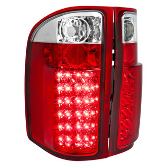 Spec-D® - Driver and Passenger Side Chrome/Red LED Tail Lights