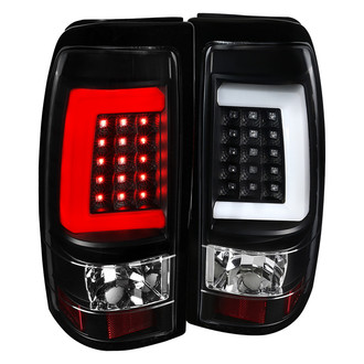 Spec-D® - Driver and Passenger Side Black Fiber Optic LED Tail Lights