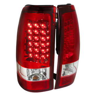 Spec-D® - Driver and Passenger Side Chrome/Red LED Tail Lights