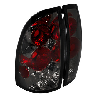 Spec-D® - Driver and Passenger Side Chrome Red/Smoke Euro Tail Lights