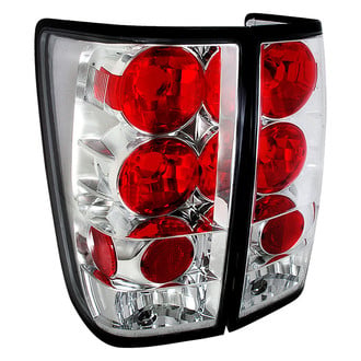 Spec-D® - Driver and Passenger Side Chrome/Red Euro Tail Lights