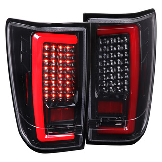 Spec-D® - Driver and Passenger Side Jet Black Fiber Optic LED Tail Lights