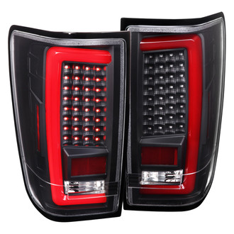 Spec-D® - Driver and Passenger Side Matte Black Fiber Optic LED Tail Lights